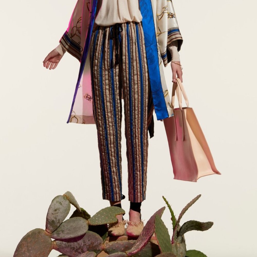 Forte_Forte R/19 6021 Blue Striped Pants